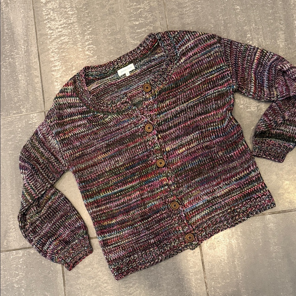 Grace & Lace Multicolor Button-Up Cardigan